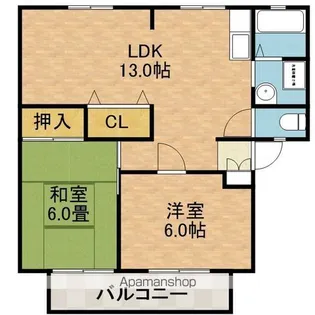 リオラムールⅡ【1階】の間取り