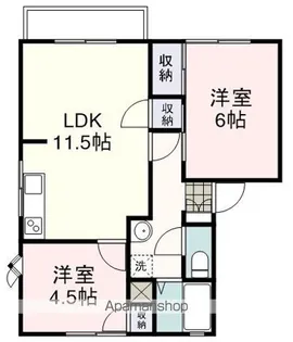 サンシャイン渡辺C【2階】の間取り