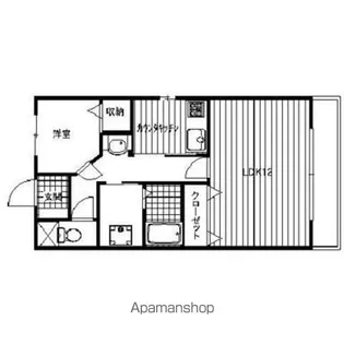 PLAZA K&H【4FB号室】の間取り