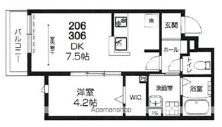 ラシーネ赤塚【3階】の間取り