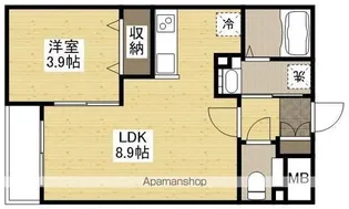 月光東福山駅前【2階】の間取り