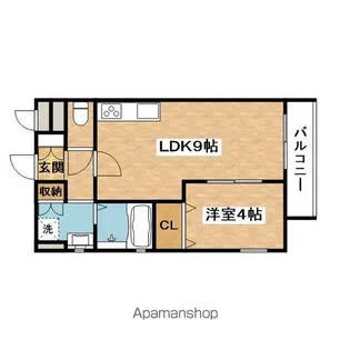 CASA CALMA南江口【3階】の間取り
