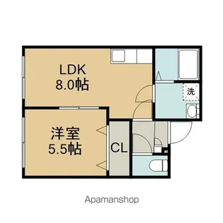 カーサ日の出【203号室】の間取り