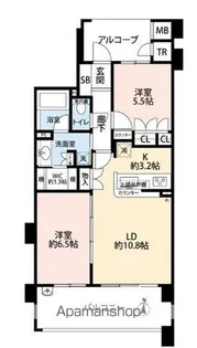 グレーシアシティ立川アクティブウイング【2階】の間取り