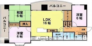 ライオンズマンション香椎駅前【5階】の間取り