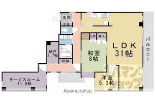 ステュディオフラット室町【500号室】の間取り