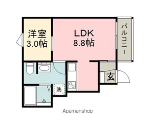 メゾングレイス上津【1階】の間取り
