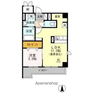 ラウレア【200A号室】の間取り