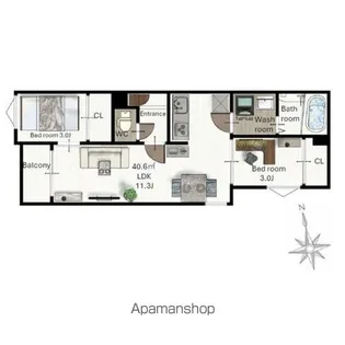 (仮称)レガリスト東照宮8【2階】の間取り