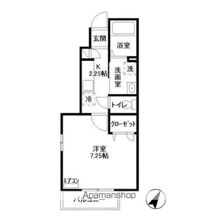 ヒルトップ都立大学【1階】の間取り