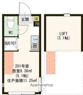 東京都中野区丸山2丁目【アパート】の間取り