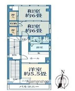 荻原ビル【4F号室】の間取り