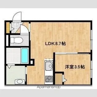 KENT COLLECTION野幌駅前【101号室】の間取り