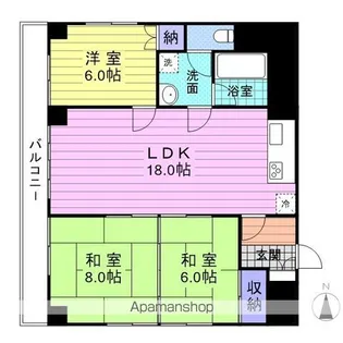 マンションさもと3【7階】の間取り