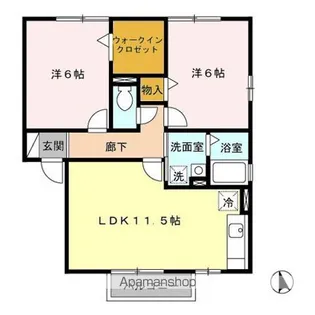 シャトーエレガン A【2階】の間取り