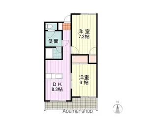 2DKの間取り画像