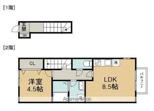 サムズアップⅠ【2階】の間取り