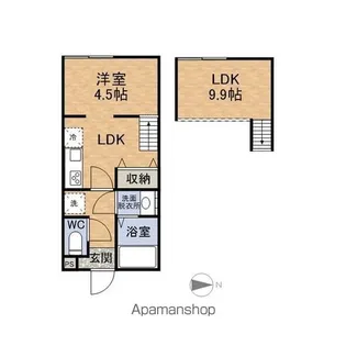 ORIGAMI2【103号室】の間取り