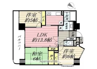 エスバイエルマンション鶴見中央【6階】の間取り