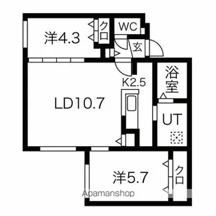 ブランシャールCIEL学園前【4階】の間取り