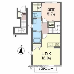 ソワサントゥディザン西口【2階】の間取り