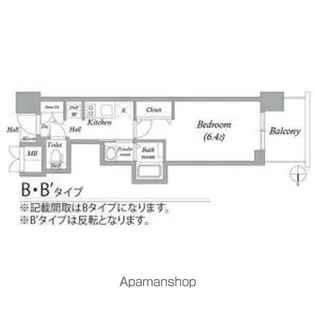 エステムコート名古屋平安通クチュール【7階】の間取り