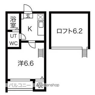 エバンフォート【102号室号室】の間取り