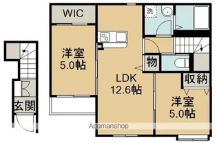 サニーコートⅡ(木野目)【2階】の間取り