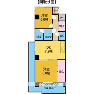 OSプリンスハイツ白壁北【2階】の間取り
