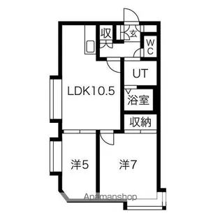 メゾンデューシーニュⅡ【13号室】の間取り