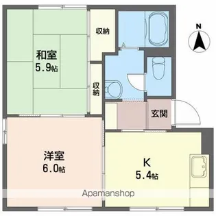 グレースフル赤坂B【1階】の間取り