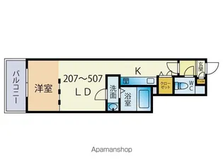 GRANPASEO大濠【2階】の間取り