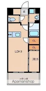 ロイヤルシティ大川【202号室】の間取り