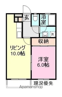 クレインブルー【201号室】の間取り