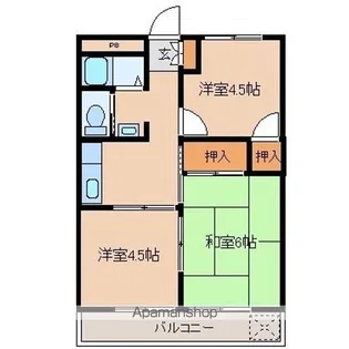 コーポ間宮【303号室】の間取り