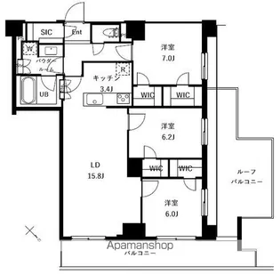 ザ・ケンジントン・レジデンスときわ台【5階】の間取り