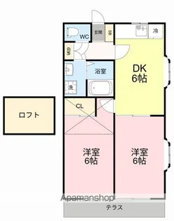 カサブランカ新田2【106号室】の間取り