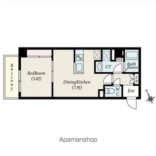 グローリオシェルト新宿山吹町【2階】の間取り