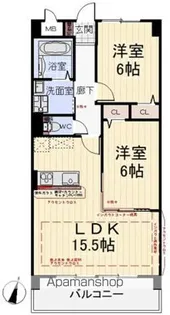 キャピタルシティ苗田【3階】の間取り