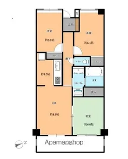 ライオンズガーデン横浜蒔田【11階】の間取り