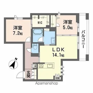 ルミエール勝【3階】の間取り