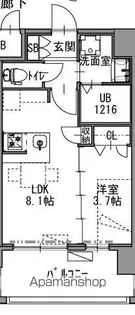 SーRESIDENCE渡辺通ASCENT【2階】の間取り