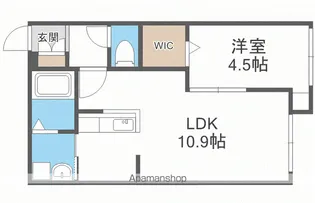サリーレ新札幌A棟【1階】の間取り