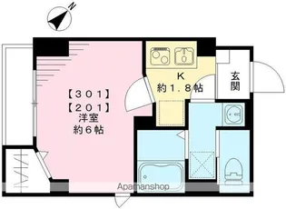 MTレジデンス早稲田【2階】の間取り