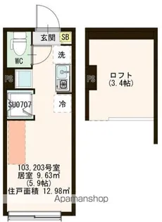 SHURIE中板橋【1階】の間取り