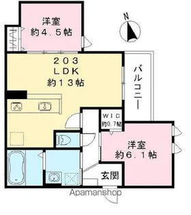 エスポワレジデンス【2階】の間取り