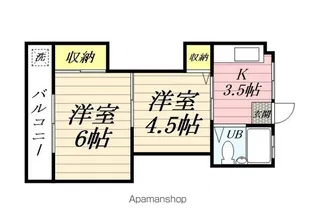 川端マンション【202号室】の間取り