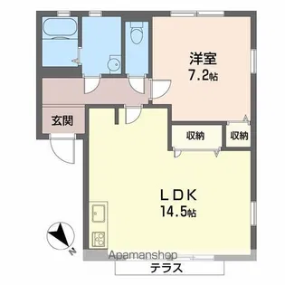 メゾン・アベリエ【1階】の間取り