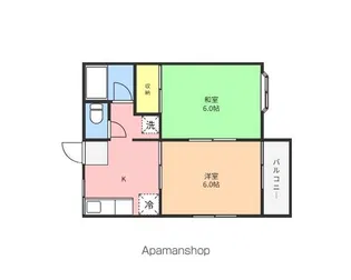 グリーンハイツ亀田【2階】の間取り