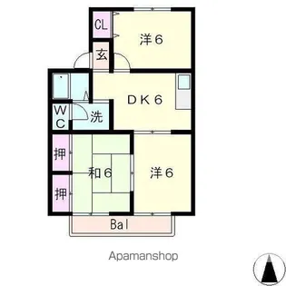 VISAGE【103号室】の間取り